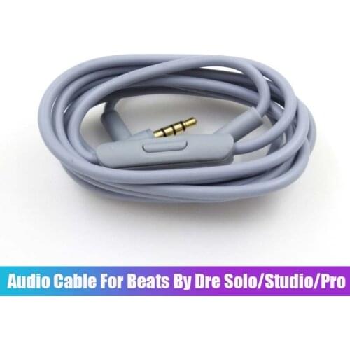 Replacement Audio Cable For Beats By Dre Solo/Studio/Pro Headphones 3.5mm to 3.5mm Male Audio Aux Cable Cords with Mic for Detox