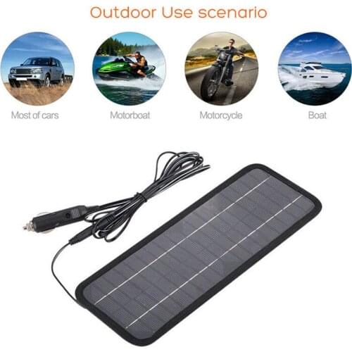 Solar Panel 12V 5W Battery Charger System Portable Maintainer Marine Boat Car EL