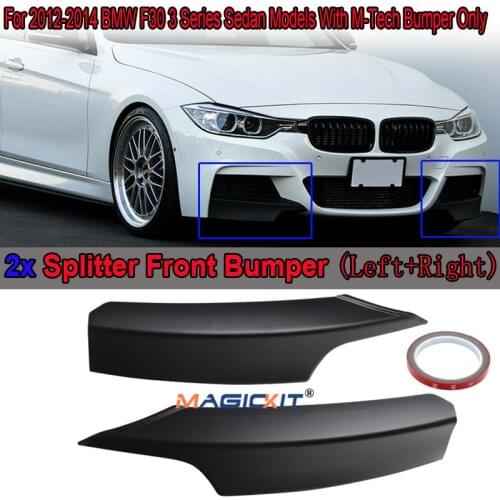 MagicKit Matte Front Bumper Splitter Lip Spoiler For BMW F30 F31 M-Tech M Sport 2012-2016