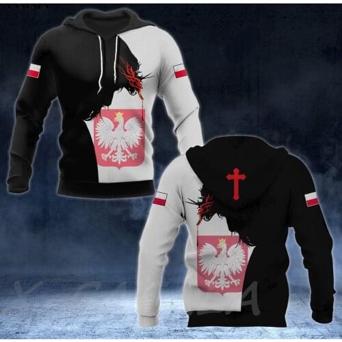 JESUS In POLAND Flag God Christian Cross 3D Printed Man Female Zipper HOODIE Pullover Sweatshirt Hooded Jersey Tracksuits