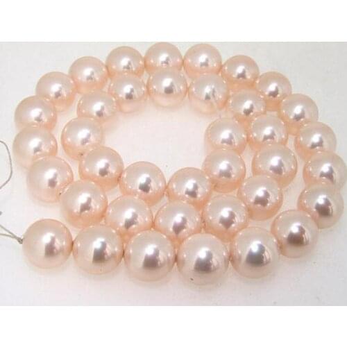 Unique Pearls jewellery Store,Luster Pink South Seashell Pearl Loose Beads One Strand 12mm LC3-0142