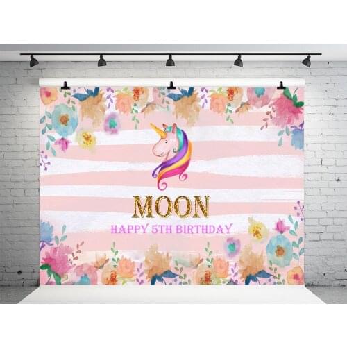 VinylBDS Children 1st Birthday Photography Background Princess Custom Background Pink Flower Digital Background Mini Photo