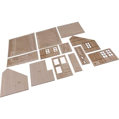 Military Models Kits Wood House DIY 1/35 Scale Military Wargame House Model