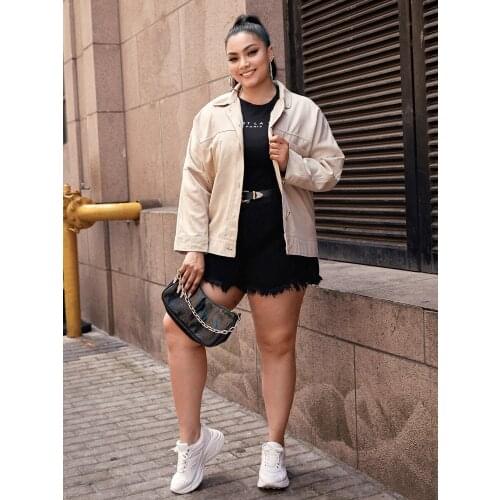 Womens short coat Korean style loose European and American wild fashion casual bottoming shirt women 2021