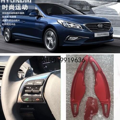 For Hyundai Sonata LF 9th 2016-19 2pcs Steering Wheel Aluminum Shift Paddle Shifter Extension Car accessories