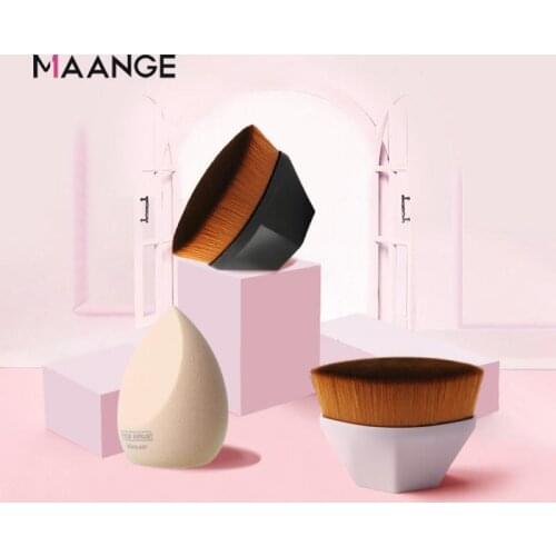 2 Pcs Makeup Brush & Soft Sponge Puff Face Foundation BB Cream Brushes Beauty Powder Base Makeup Tool Cosmetics Maquiagem