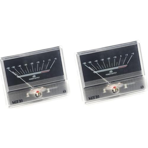 2pcs TN90 Denon VU Meter DB Level Header Audio Power Amplifier Chassis Backlight