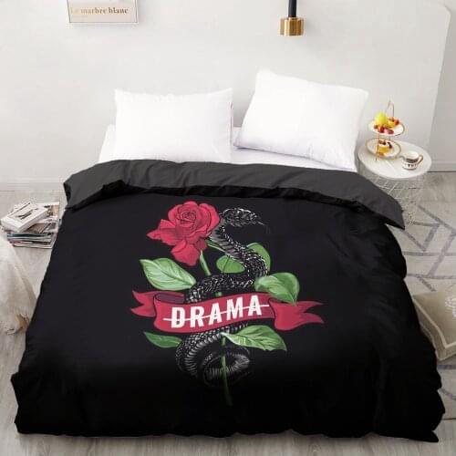 3D Duvet Cover Custom 200X200 220x240 Comforter/Quilt/Blanket case Full Queen King Bedding Drama Floral Microfiber