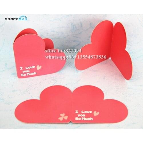60Pcs laser cut simple Love heart shaped table Cards Wedding Party Invitation wish name Cards for party home Decoration