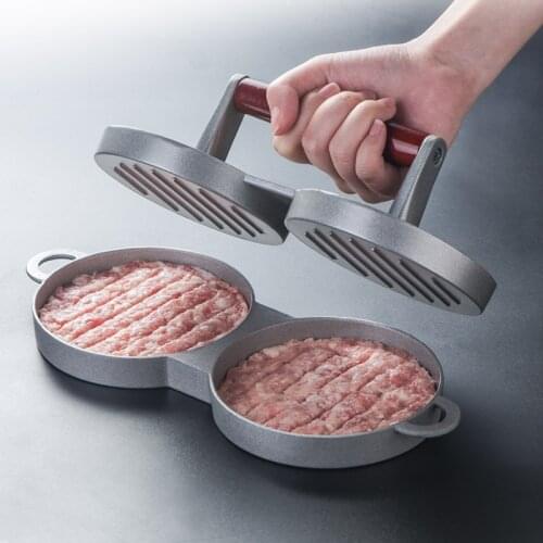 Aluminum Hamburger Maker Press Round Shape Non-Stick Chef Cutlets Hamburger Meat Beef Grill Burger Press Patty Maker Mold