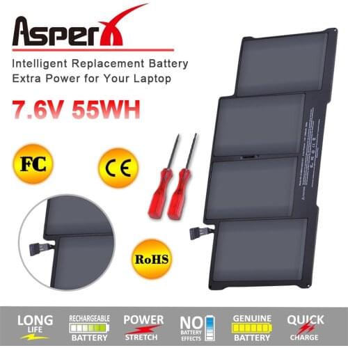 AsperX 7.6V 50wh A1405 Laptop Battery for Apple Macbook Air13" inch A1377 A1369 Late 2010 Mid 2011 2013 Early 2014 2015