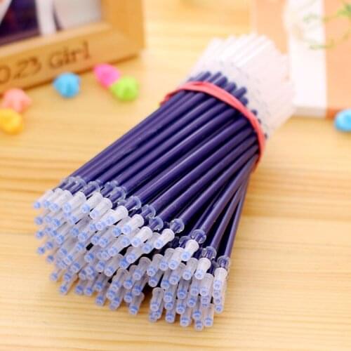 Free Shipping 100PCS 0.5mm Black Blue Ink Refill For Roller Ball Pens Smooth Gel Pen Writing Pen Refills