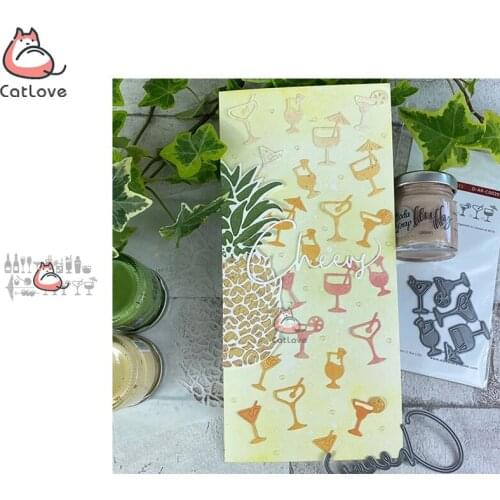 Catlove Wine Glass Metal Cutting Dies Scrapbooking Mold Knife Stencil Die Cuts Card Making DIY Craft Embossing New Dies For 2020