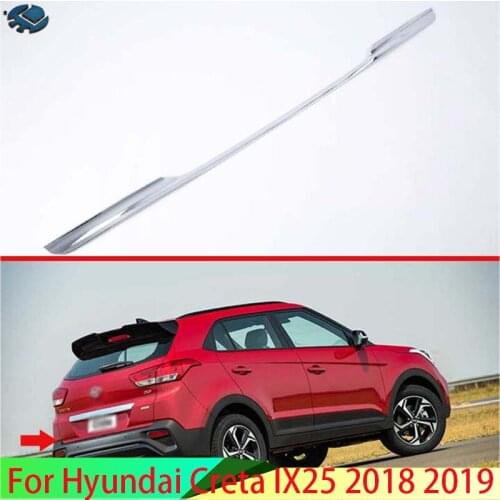 For Hyundai Creta IX25 2018 2019 Car Styling ABS Tail Gate Door Cover Trim Rear Trunk Molding Bezel Styling Sticker Garnish