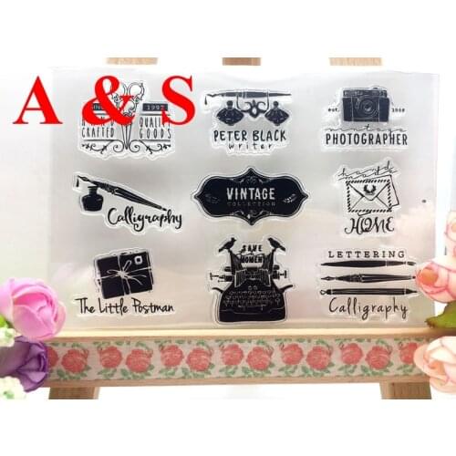 E11 Vintage Lettering Transparent Clear Silicone Stamp/Seal For DIY Scrapbooking/Photo Album Decorative Clear Stamp