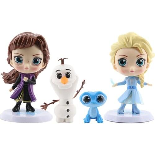 Disney Frozen 2 Snow Queen Elsa Anna PVC Action Figure Olaf Kristoff Sven Anime Dolls Figurines Kids Toy Children Gift