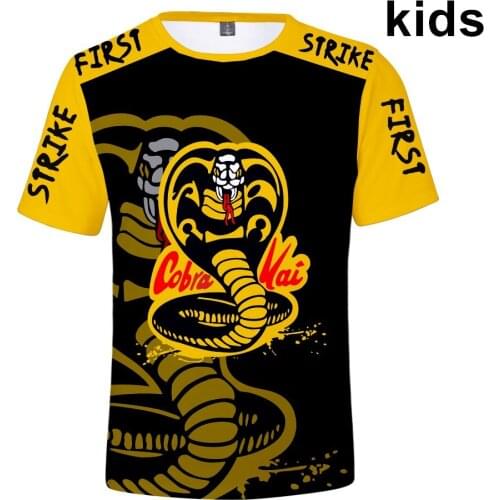 3 to 16 years kids t shirt Cobra Kai The Karate Kid children Clothes 3d boy/girl t-shirt child t shirts Creative Cosplay T shirt