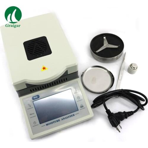 Touch Screen Halogen Moisture Analyzer Chemical raw material moisture meter water testing equipment MA-50-10