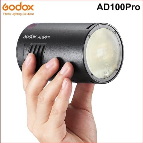 Godox AD100Pro 100Ws TTL 2.4G HSS 1/8000s Pocket Flash Light with 7.2V/2600mAh Lithium Battery 360 Full Power Flashes 0.01-1.5s