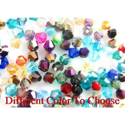 4mm 1000Pcs/lot fashion hot mix color Bicone Faceted Glass Crystal Beads Black White Colored Mixed For Jewelry Making hbg24