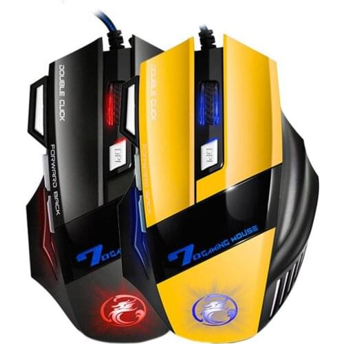 IMICE X7 Gaming Mouse Ergonomic Design 7 Button ABS Double-click Key Optical Mouse for Computer