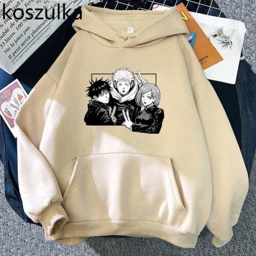 Jujutsu Kaisen Hoodies Women Funny Cartoon Streetwear Fleece Polyester Hoodie Unisex Cool Anime Sweatshirt Harajuku Hooded