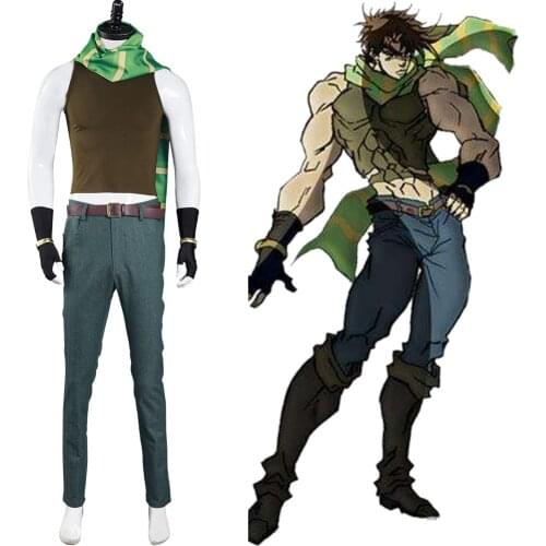 JoJo‘s Bizarre Adventure Cosplay Joseph Joestar Costume Pants Vest Outfits for Halloween Carnival Suit