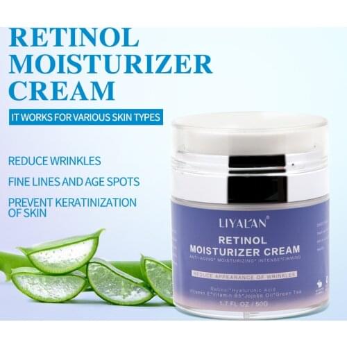 Retinol Face Cream With Hyaluronic Acid Vitamin E/C Anti Wrinkle Repair Firming Moisturizer Remove Eye Bag VA Facial Cream 50g