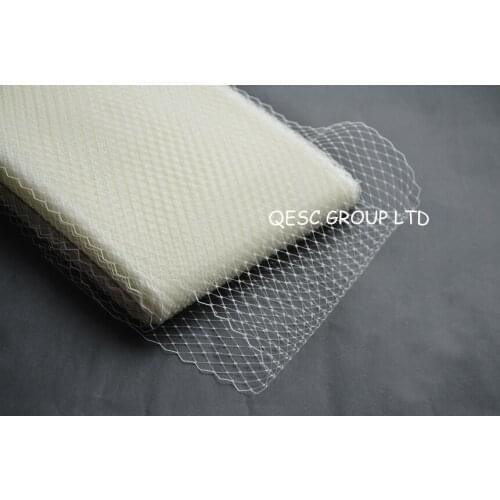 NEW Wholesale IVORY CREAM Best quality! white 9'' birdcage veiling material for millinery,50 yards/lot.FREE SHIPPING