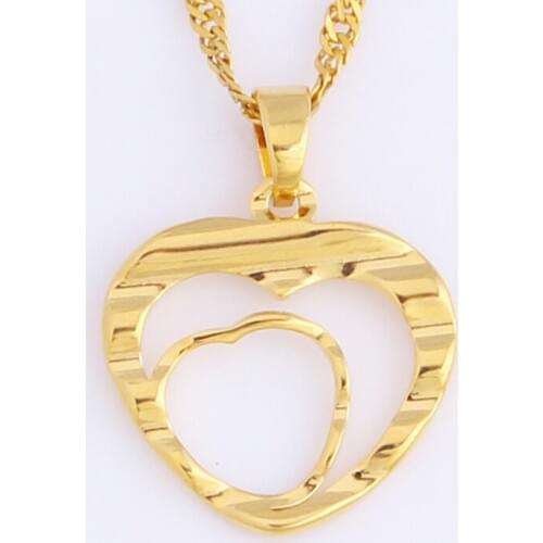 Necklace Pendant Heart-shaped Gold Pendant Womens Jewelry New Listing Wholesale
