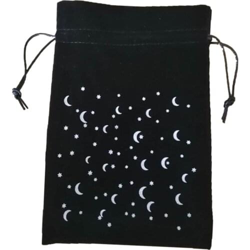 Luxury Velvet Tarot Card Holder 13x18cm with Drawstring for Board Game Accs