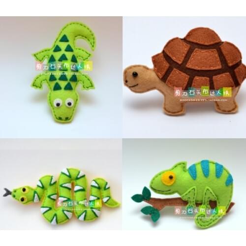 DIY reptile enlightenment cognition doll Fabric Felt kit Non-woven cloth Craft DIY Sewing set Handwork Material DIY needlework
