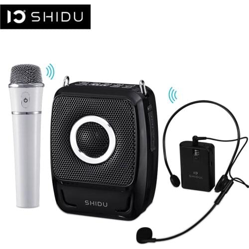 SHIDU 25W Portable Voice Amplifier Waterproof Mini Audio Speaker USB Lautsprecher With UHF Wireless Microphone For Teachers S92