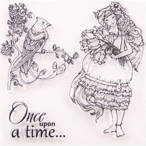 T3038 Silicone Clear Stamps for Scrapbooking character Decoration Embossing Folder Craft Rubber Stamp Tools New