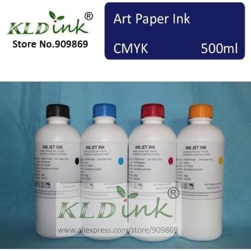 [ KLD Ink ] Compatible High quality art paper ink (4 piecesX 500ml )
