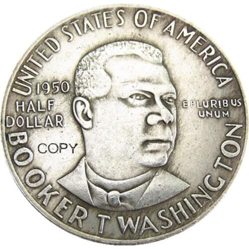 US 1950P/S/D Booker Half Dollar Silver Plated Copy Coin