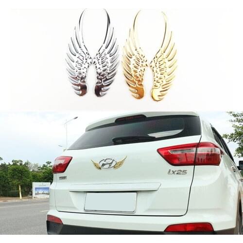 Car styling funny car sticker badge angels wings 3D metal auto sticker decal for Toyota Camry Corolla RAV4 Yaris Highlander/Land