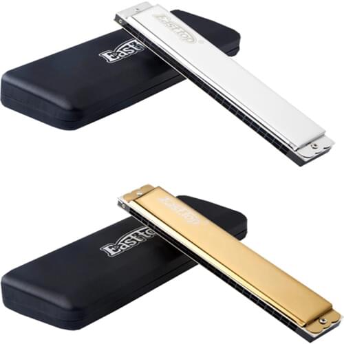 T2403 24 Hole Tremolo Harmonica A A# B C C# D D# E F F# G G# Harmonica Set Easttop Armonica g Professional Tremolo Harmonica