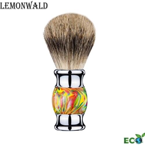 LEMONWALD Finest Badger Shaving Brush With Resin Handle- Engineered For The Best Shave Of Your Life