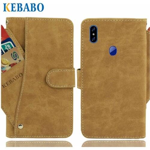 Vintage Leather Wallet Koolnee K3 Case 6.1" Luxury 3 Front Card Slots Cover Magnet Stand Phone Protective Bags