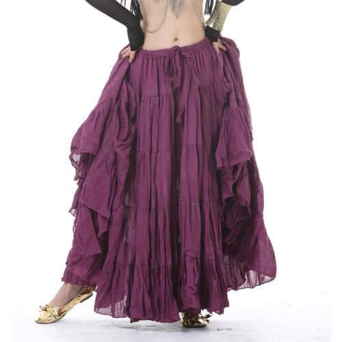 Long Gypsy Skirt Belly Dance Skirts Women Professional Tribal Belly Dance Skirt 16 Meters Hemline ATS Skirts Dance Wear Adult