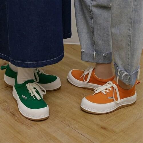 Women Demonias Canvas Shoes Platform Sneakers Harajuku Chunky Espadrilles Flats 2021 Lace Up Running Skateboard Vulcanize Shoes