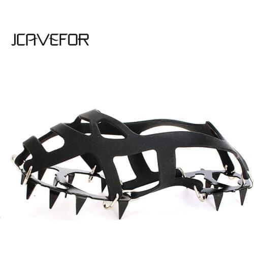 1 Pair 18 Teeth crampons Non-slip Ice Snow Climbing Anti-slip Shoe Covers Spike Cleats Crampons Anti-slip Overshoes M/L