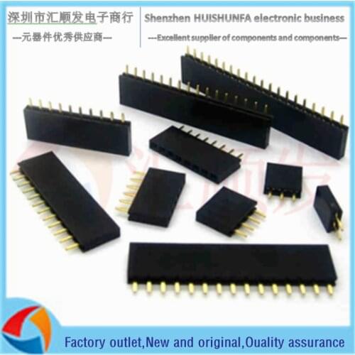 10PCS!!! 2.54MM pitch female header single female header pin socket 1*2P3P4P5P6P7P8P10P12P--40P