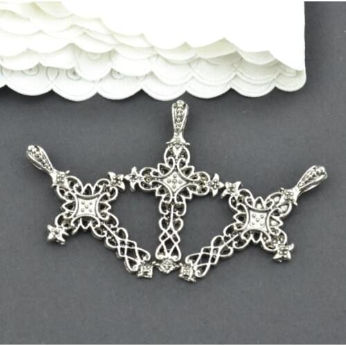 15Pcs metal cross Charm Antique Tibetan Silver Pendant Jewelry Products Charms Diy Pendants For Necklace Bracelets T47