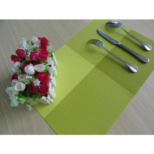 4pcs/Lot High Quality Table Mat PVC Placemats for Dining Table Pad Vintage Plastic Coasters Non-Slip Woven Runner Placem ELB 260