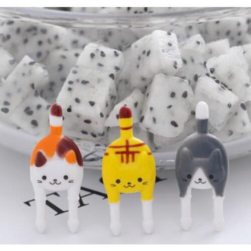7Pcs/set Cute Mini Animal Cartoon Food Picks Children Snack Food Fruit Forks