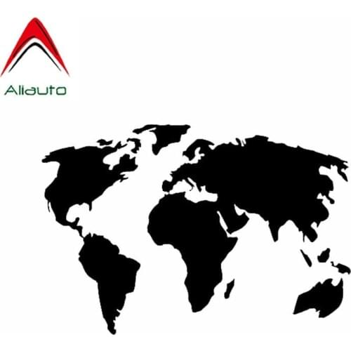 Aliauto Personality Fashion Car Sticker World Map Auto Accessories Vinyl Decal for Motorcycles Peugeot Opel Renault,18cm*12cm