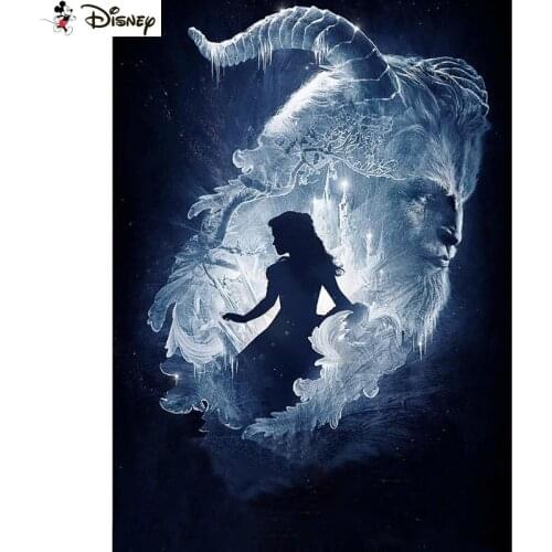 Disney 5D Diamond Embroidery Needlework Kit "Cartoon beauty beast" Diy Diamond Painting Cross Stitch Home Decoration Gift A21776