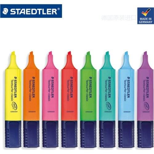 Authentic STAEDTLER Highlighters Textsurfer Classical Highlighter Learning Office Notes Pen Oblique Tip Fluorescent Marker Pen
